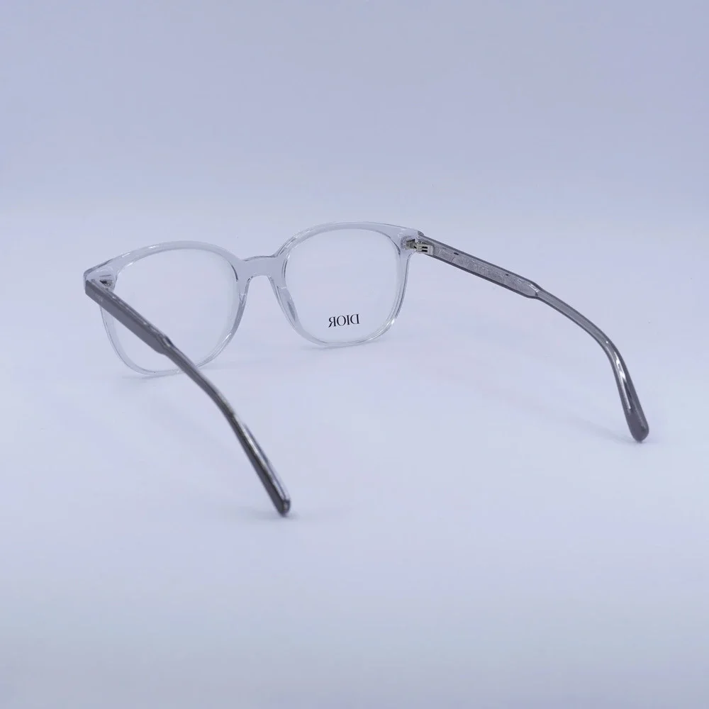 NWT Christian Dior DM50048I-020-52 Transparent Grey 52mm Eyeglasses